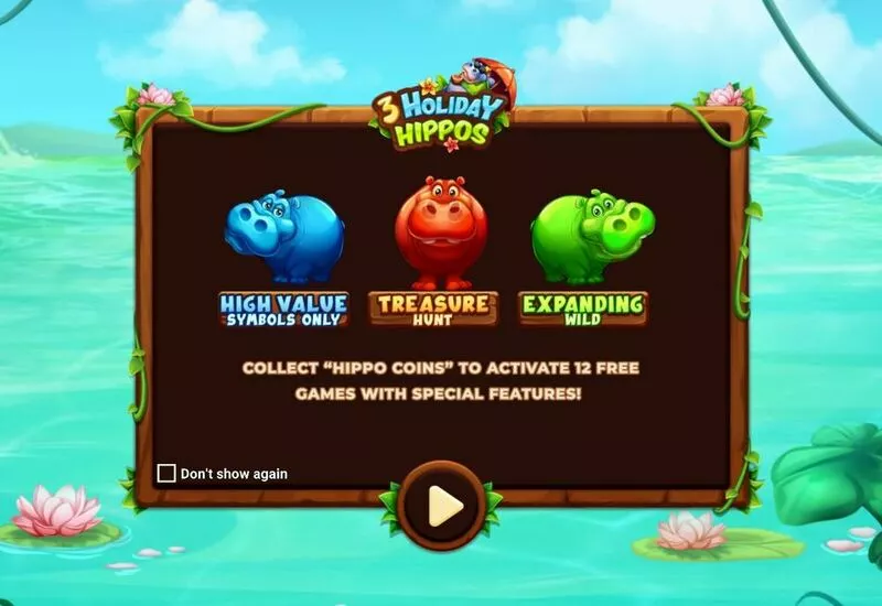 3 Holiday Hippos Apparat Gaming 5 Reel 20 Line