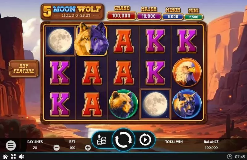 5 Moon Woolf Apparat Gaming 5 Reel 20 Line