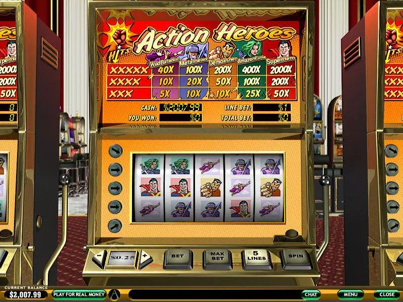 Action Heroes PlayTech 5 Reel 5 Line