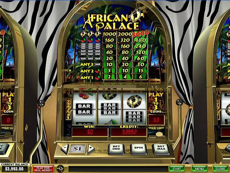African Palace PlayTech 3 Reel 1 Line