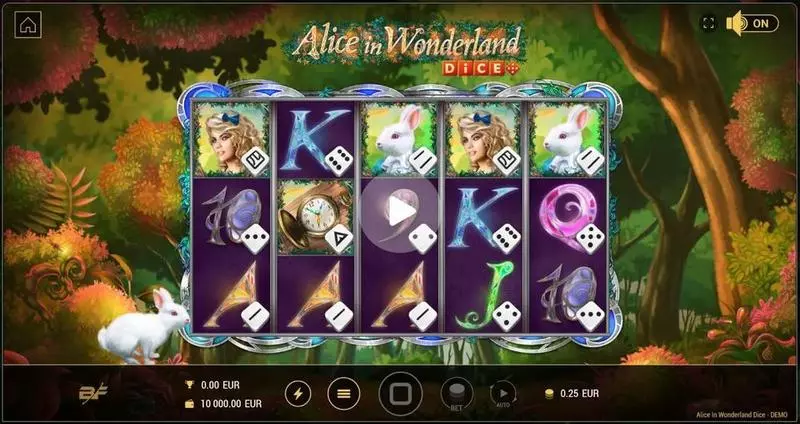 Alice in Wonderland Dice BF Games 5 Reel 243 Line