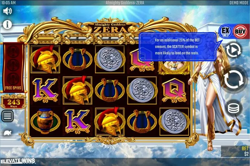 Almighty Goddess ZERA Win Fast Games 5 Reel 243 Line