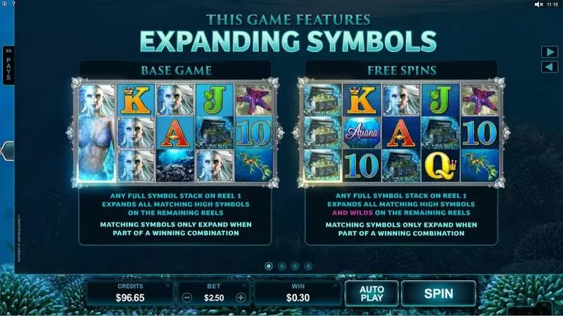 Ariana Microgaming 5 Reel 25 Line