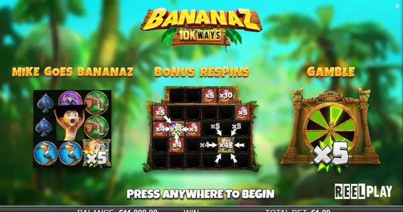 Bananaz 10K Ways ReelPlay 6 Reel 10000 Way