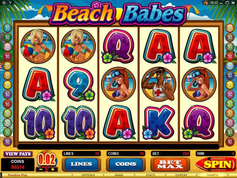 Beach Babes Microgaming 5 Reel 25 Line