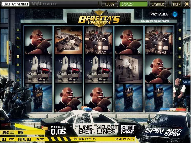 Beretta's Vendetta Sheriff Gaming 5 Reel 20 Line