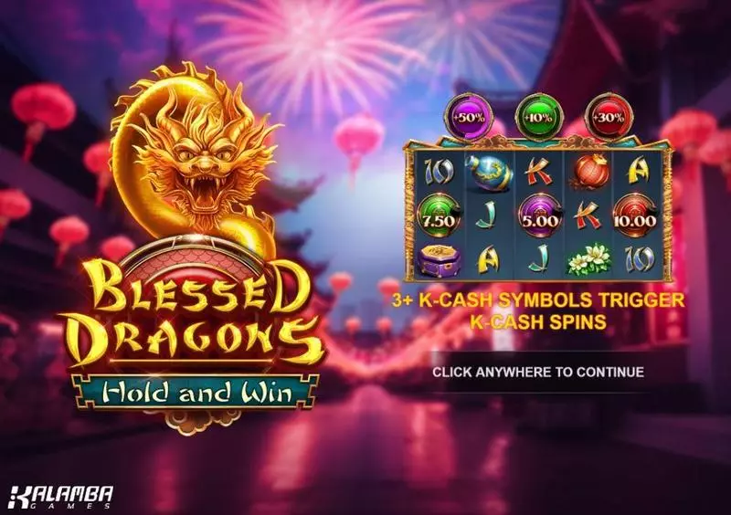 Blessed Dragons Hold and Win Kalamba Games 5 Reel 20 Line