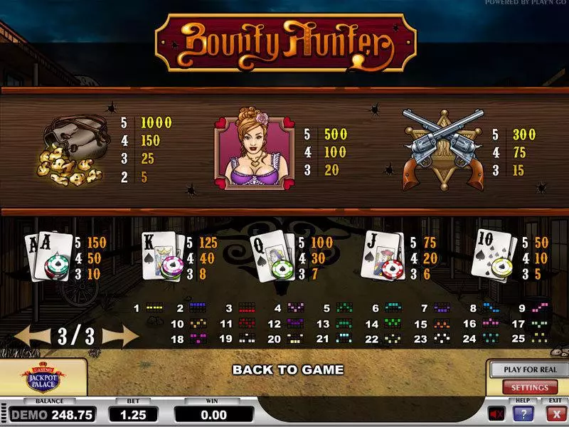 Bounty Hunter Play'n GO 5 Reel 25 Line