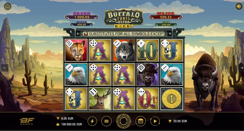 Buffalo Trail Ultra Dice BF Games 5 Reel 25 Line