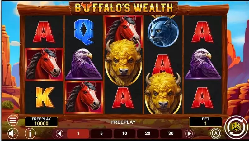 BUFFALO’S WEALTH 1Spin4Win 5 Reel 243 Line