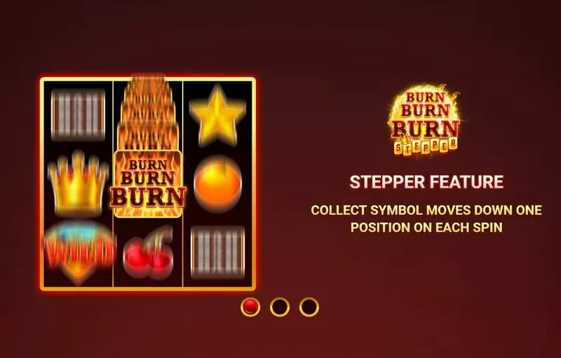Burn Burn Burn Stepper Wizard Games 3 Reel 5 Line
