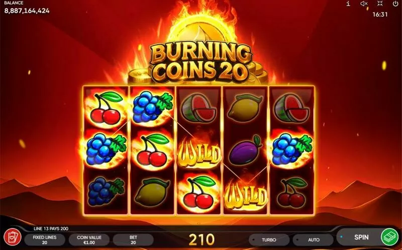Burning Coins 20 Endorphina 5 Reel 20 Line