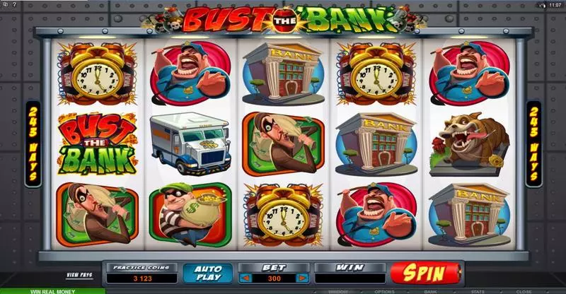 Bust the Bank Microgaming 5 Reel 243 Line