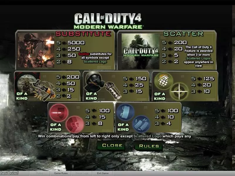 Call of Duty 4 bwin.party 5 Reel 25 Line