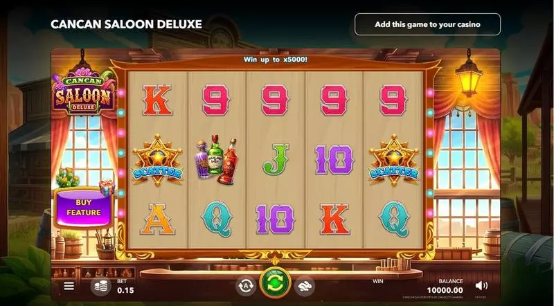 Cancan Saloon Deluxe Mascot Gaming 5 Reel 15 Line