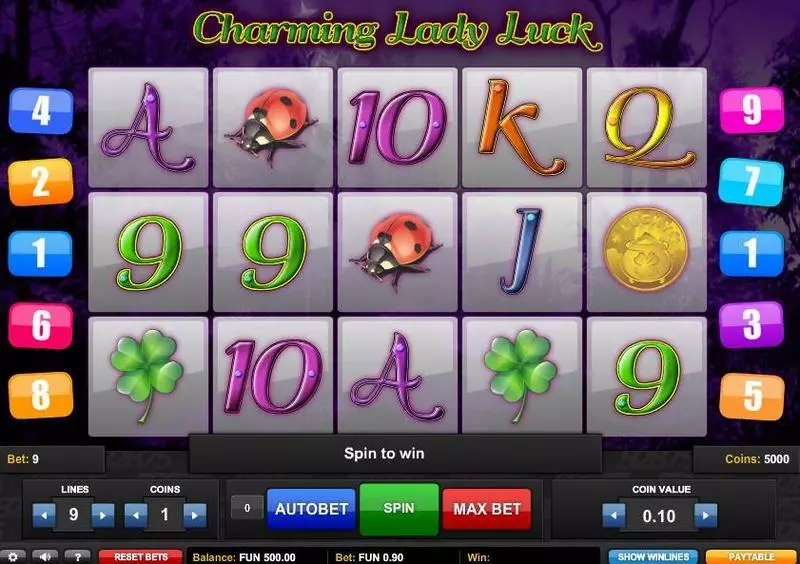 Charming Lady Luck 1x2 Gaming 5 Reel 9 Line