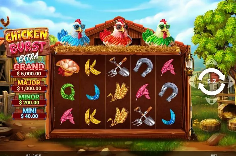 Chicken Burst Extra Wizard Games 5 Reel 40 Line