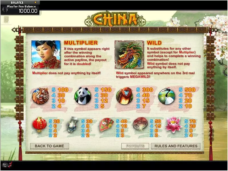 China MegaWild GamesOS 5 Reel 20 Line