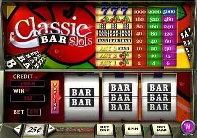 Classic Bar PlayTech 3 Reel 1 Line