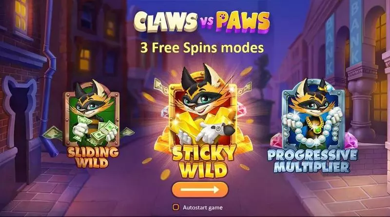 Claws vs Paws Playson 5 Reel 20 Line