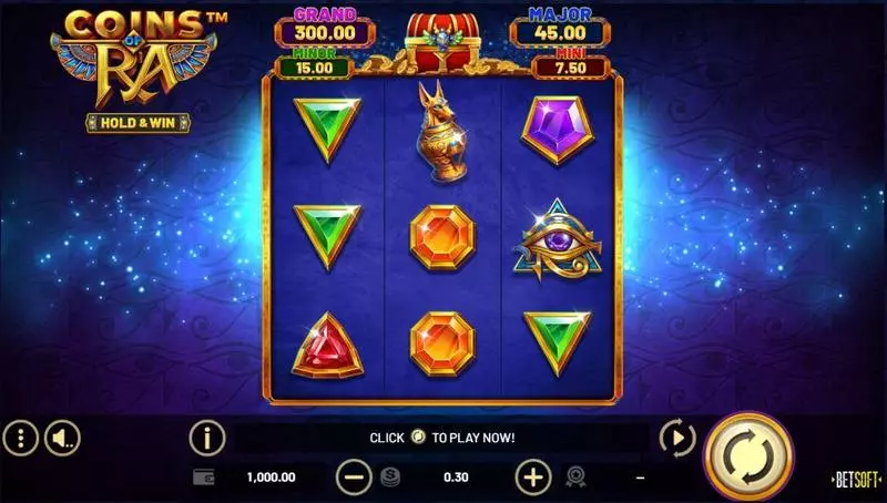 Coins of Ra – HOLD & WIN BetSoft 3 Reel 5 Line