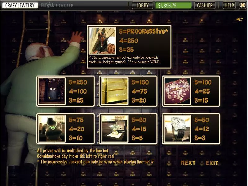 Crazy Jewelry Sheriff Gaming 5 Reel 20 Line