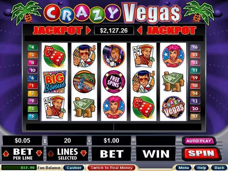 Crazy Vegas RTG 5 Reel 20 Line