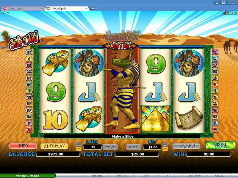 Crocodopolis Microgaming 5 Reel 25 Line