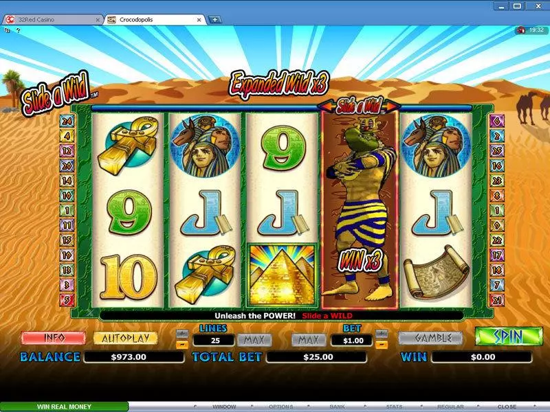 Crocodopolis Microgaming 5 Reel 25 Line