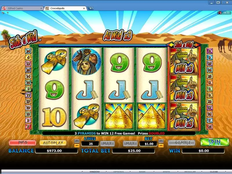 Crocodopolis Microgaming 5 Reel 25 Line