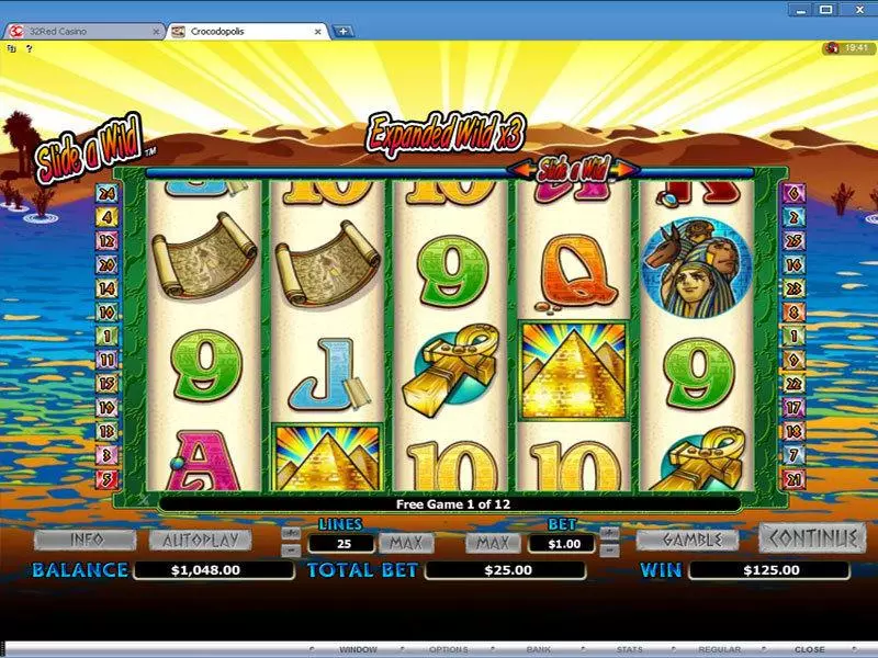 Crocodopolis Microgaming 5 Reel 25 Line