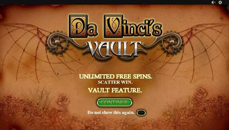 Da Vinci's Vault PlayTech 5 Reel 20 Line