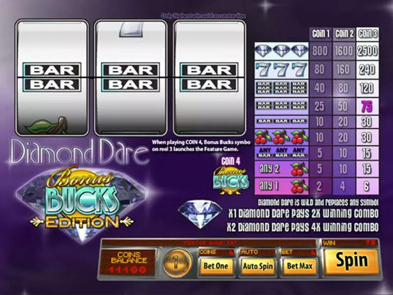 Diamond Dare Bucks Edition Saucify 3 Reel 1 Line