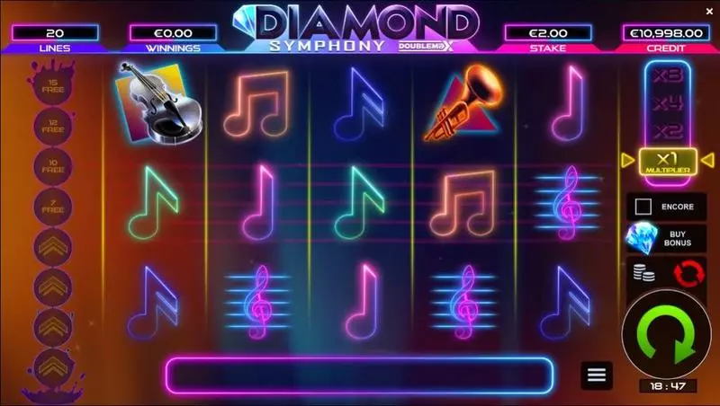 Diamond Symphony DoubleMax Bulletproof Games 5 Reel 20 Line