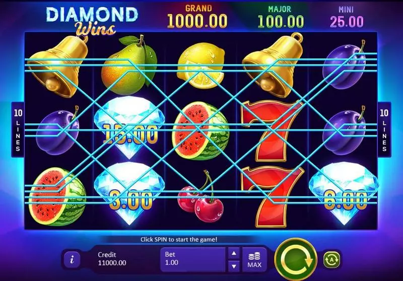 Diamond Wins: Hold&Win Playson 5 Reel 10 Line