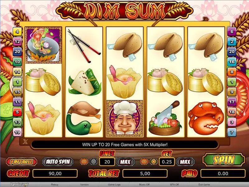 Dim Sum bwin.party 5 Reel 20 Line