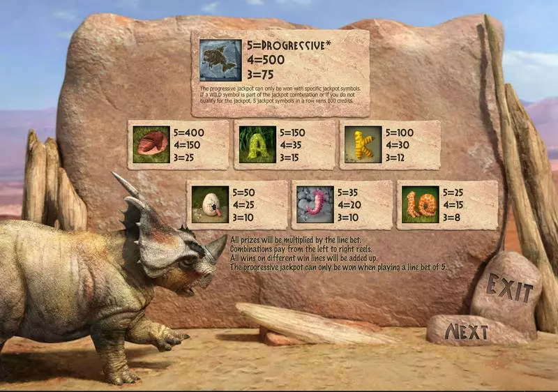 Dino's Rhino Sheriff Gaming 5 Reel 20 Line