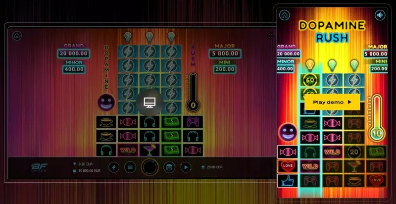 Dopamine Rush BF Games 5 Reel 8 Line