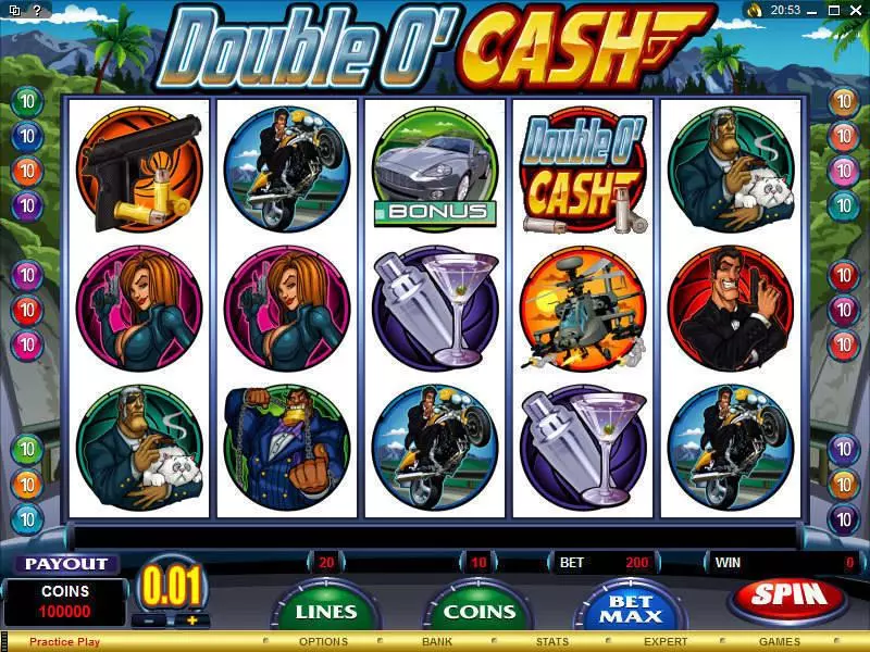 Double O'Cash Microgaming 5 Reel 25 Line