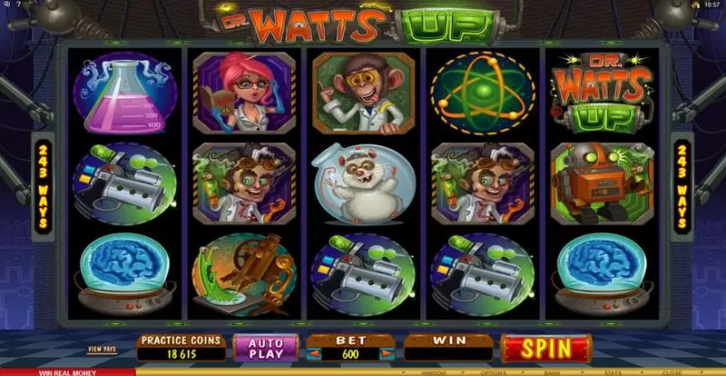 Dr. Watts Up Microgaming 5 Reel 243 Line