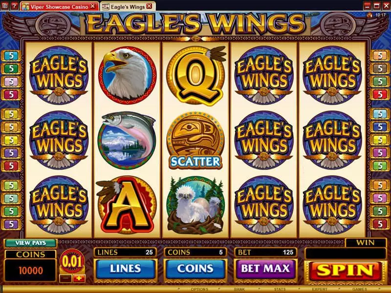 Eagle's Wings Microgaming 5 Reel 25 Line