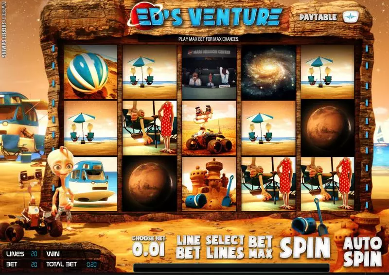 Ed's Venture Sheriff Gaming 5 Reel 20 Line