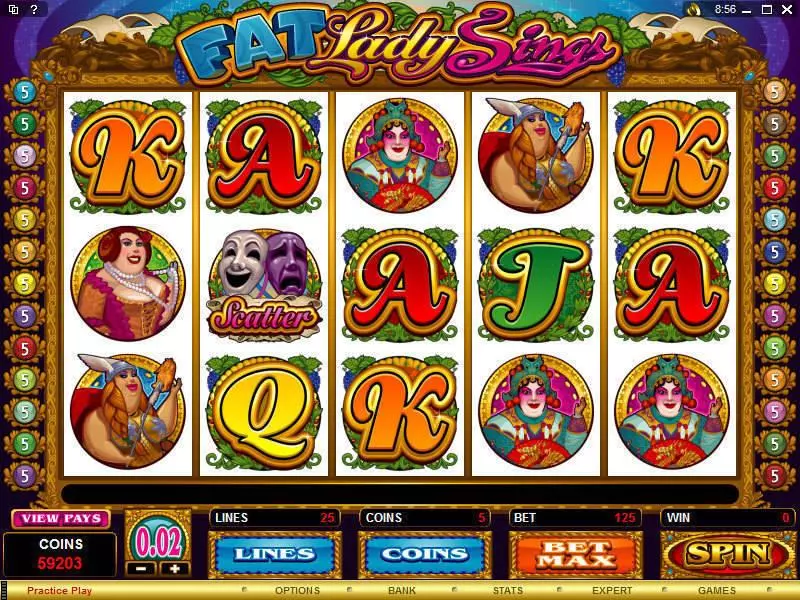 Fat Lady Sings Microgaming 5 Reel 25 Line