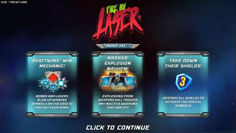 Fire My Laser Hacksaw Gaming 7 Reel 