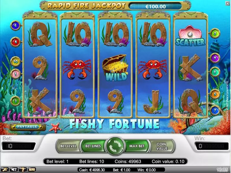 Fishy Fortune NetEnt 5 Reel 10 Line