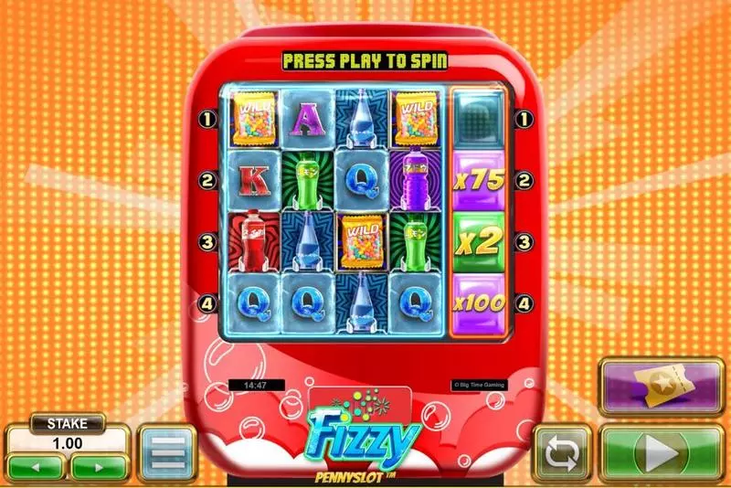 Fizzy Pennyslot Big Time Gaming 5 Reel 4 Line