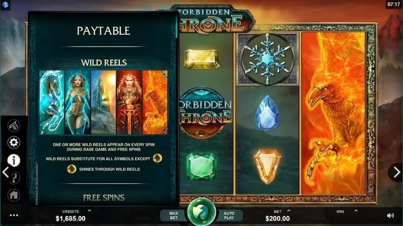 Forbidden Throne Microgaming 5 Reel 40 Line