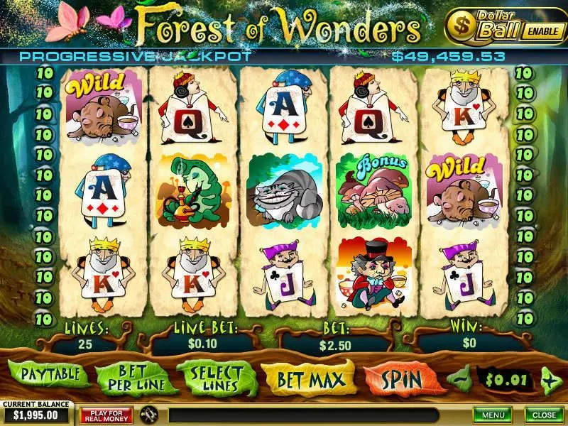 Forest of Wonders PlayTech 5 Reel 25 Line