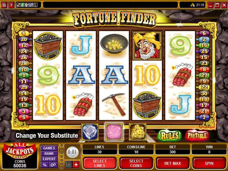 Fortune Finder Microgaming 5 Reel 30 Line