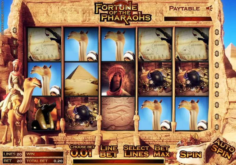 Fortune of the Pharaohs Sheriff Gaming 5 Reel 20 Line
